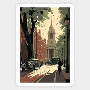 Vintage 1930s St. Paul's Cathedral Street View Sticker